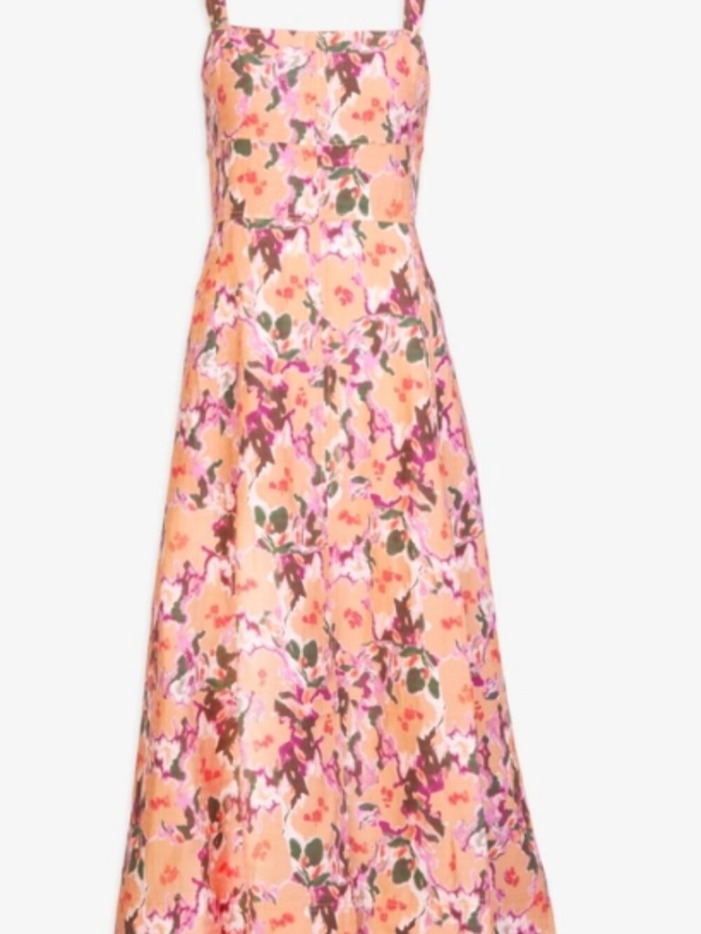 Tanya Taylor Kristen Linen Blend Floral Dress, Size 6